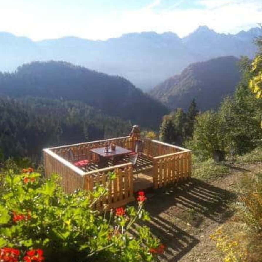 Vakantiehuis Slovenië Alpenhut Alpendream terras